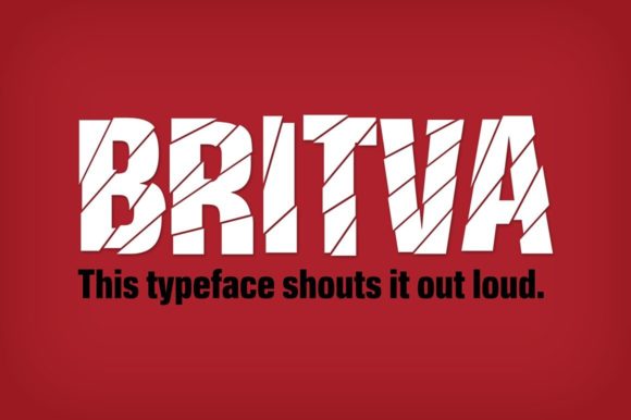 Britva: A Bold Display Font for Digital Marketing