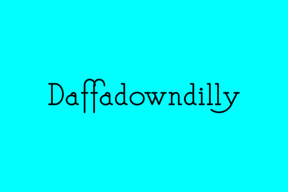 Daffadowndilly Font for Craft Projects