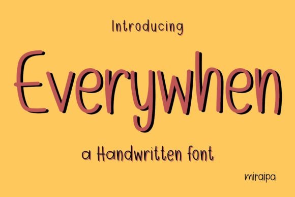 Everywhen: A Handwritten Font for Creative Marketing