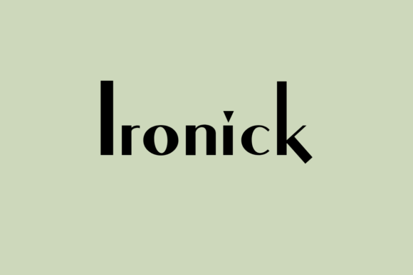 Ironick: A Clean Sans Serif Font