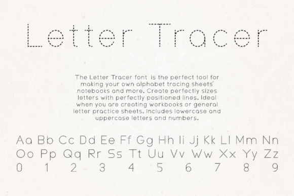 Letter Tracer Font for Creative Makers