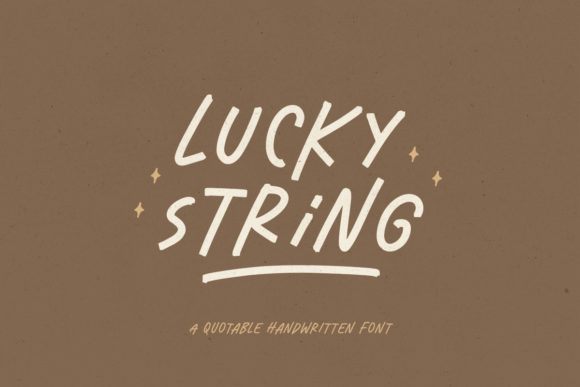 Lucky String Font for Creative Marketing