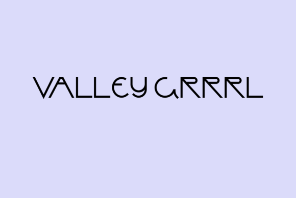 Valley Grrrl: A Lean, Simple Sans Serif Font